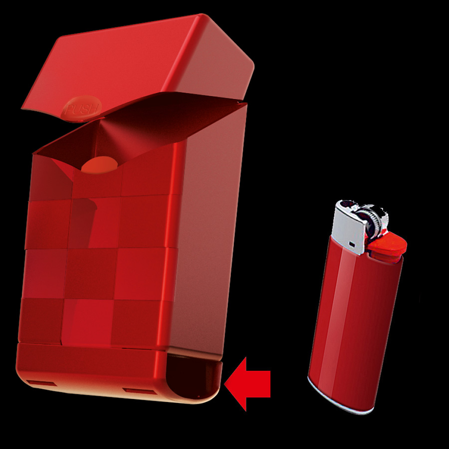 Boxvip porta accendino con inserimento ad incastro